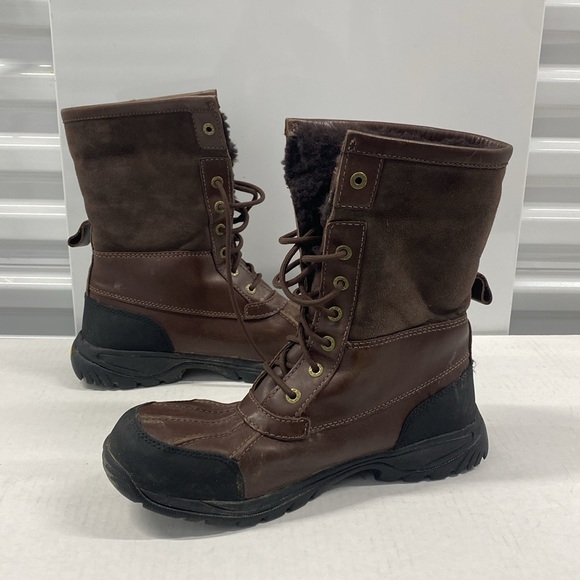 UGG Men Brown Waterproof Fur Vibram Leather Snow Gore-Tex Boots